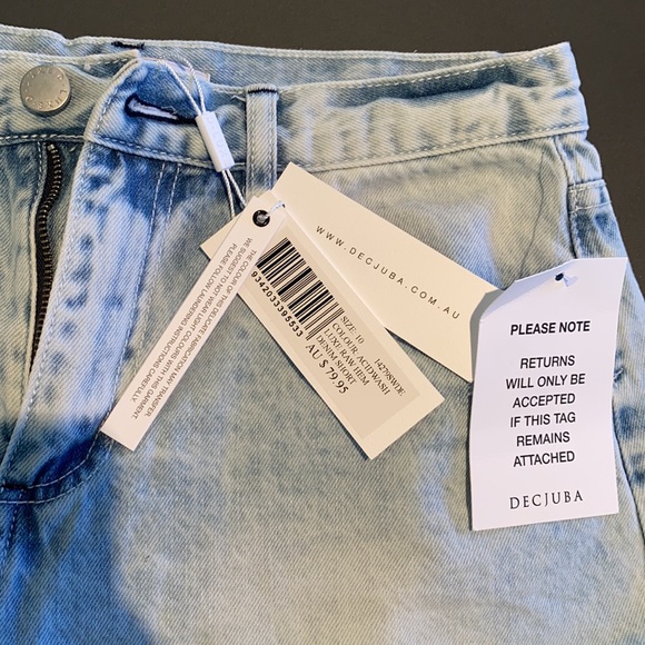 Luxe Raw Hem Denim Short - ACID WASH / 10 - Picture 3 of 5
